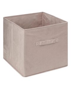 Storage box, square, polyester/polypropylene, beige, 31x31xH31cm