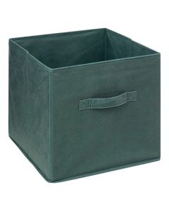Storage box, square, polyester/polypropylene, green, 31x31xH31cm