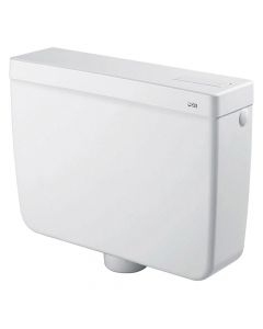 Kasetë plastike për WC, Expert, me 1 buton, e bardhë, 6-10l