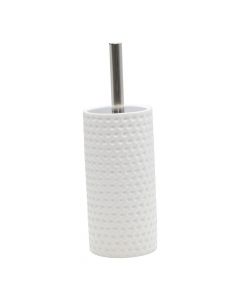 Toilet brush holder, ceramic, white, 12xH38 cm