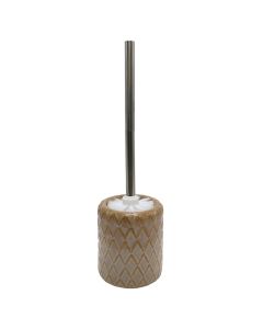 Toilet brush holder, ceramic, brown, 12xH39 cm