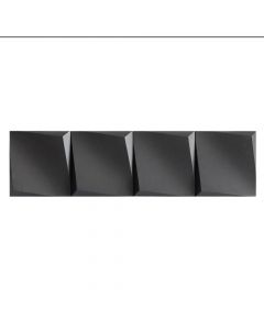 Pllakë veshje dekorative, Atlantic, beton, e zezë, 37,5x10  cm( 1 kuti = 0.45 m2)