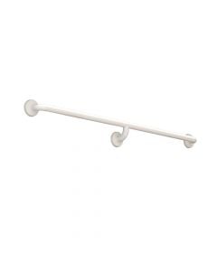 Support bar, horizontal, steel/stainless steel, white, with screws, 180 cm