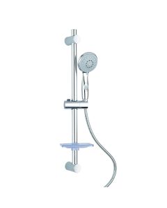 Set of shower head  + salishent set, Orbit, 4 functions, chrome/abs, silver