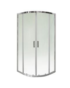 Arched shower cabin, aluminum profiles, chrome, 6 mm glass, 90x90xH190 cm
