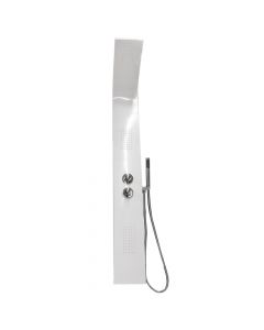 Shower panel, with wall mounting, aluminum structure, white, 20xH160 cm