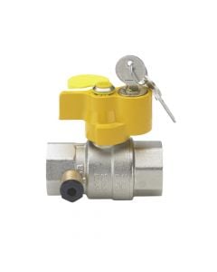 Ball valve, for gas (Methane), safety key, 3/4''