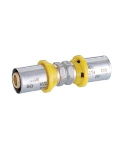 MST connector for gas, with straight press, bronze, 16x16mm