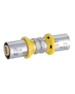 MST connector for gas, with straight press, bronze, 20x20mm