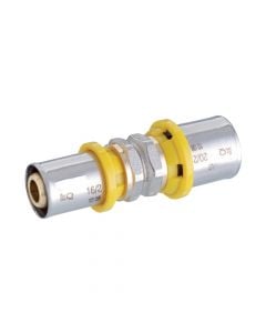 Reduced MST connector, for gas, with straight press, bronze, 20x16mm