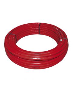 Tub multistrat, me veshje termoizoluese,  polietilen/alumin, e kuqe, 16 mm, 50 m