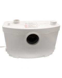 Pompë shkarkimi me grirje, për WC + Lavaman, plastik, e bardhë, H max 5-7m, 180l/min