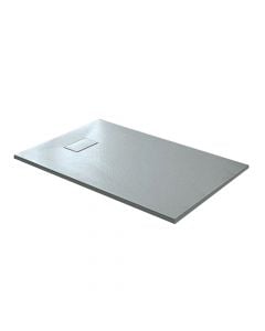 Pllakë dushi, me efekt guri, rezinë/fibra xhami, gri, 80x120xH2.8 cm