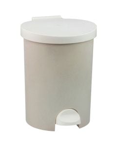 Waste bin, 15l, with pedal, plastic, beige, 33.5xH36.2 cm