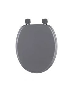 Toilet lid, Mdf, gray, plastic hinge, 37x43 cm
