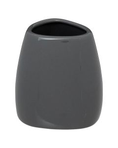 Toothbrush holder, ceramic, gray, 8.5x7.5xH9.5 cm