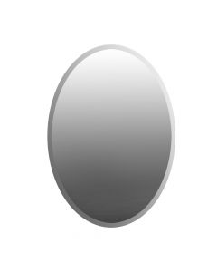 Oval mirror, frameless, glass, natural, 45x60 cm