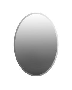 Oval mirror, frameless, glass, natural, 50x70 cm