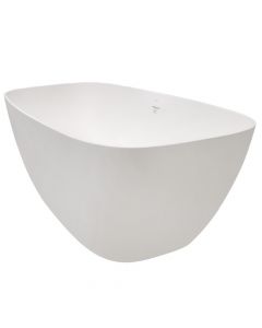 Freestanding oval bathtub, Arenal, antibacterial surface, marble resin, polystyrene, white, 170x72 cm