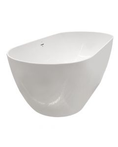 Freestanding oval bathtub, Nukuru, acrylic, glossy, white, 170x80 cm