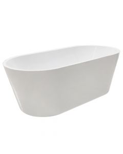 Freestanding oval bathtub, Peyto, glossy, acrylic, white, 170x80 cm