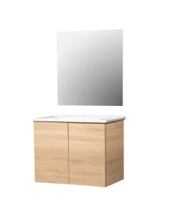 Set mobilje tualeti, Arlo, Mdf, arrë, 80 cm