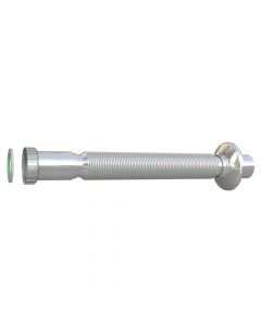 Flexible drain siphon, Extendable, plastic, Chrome plated, 1” x ø 32