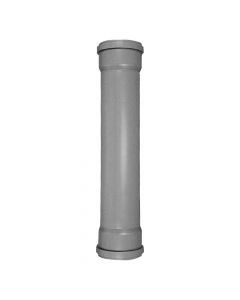 Exhaust pipe, 2 rubbers, polypropylene, gray, Ø 32mm x50 cm