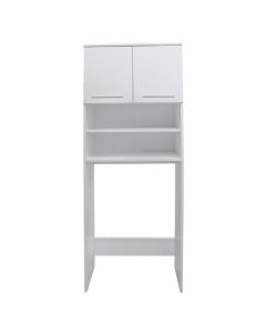 Raft mbi lavatrice ''Albina" në melaminë ngjyrë të bardhë. Përmasat, H : 180 cm, W : 65 cm, D : 35 cm, S : 16 mm