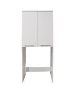 Raft mbi lavatrice ''Albina" në melaminë ngjyrë të bardhë. Përmasat, H : 180 cm, W : 65 cm, D : 35 cm, S : 16 mm