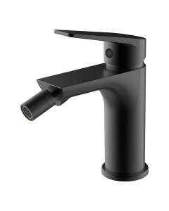 Bidet mixer, "Life black", bronze material, black color, matte finish