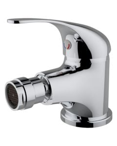 Bidet mixer, ''Fast'', bronze material, silver color, chrome finish, drain included, height, H: 10 cm