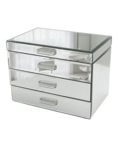 Kuti magazinimi, rezin dhe xham, gri, 24x16xH18 cm