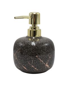 Soap dispenser, ceramic, black, Dia.9xH15 cm