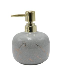 Soap dispenser, ceramic, grey, Dia.9xH15 cm