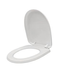 Kapak tualeti, polipropilen, ulje e ngadaltë, i bardhë, 41x34 cm