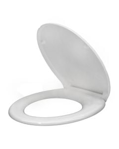 Kapak tualeti, duroplast, ulje e ngadaltë, i bardhë, 45x38 cm