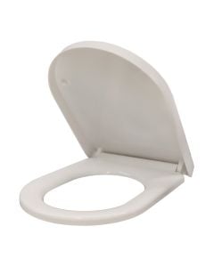 Kapak tualeti, duroplast, ulje e ngadaltë, i bardhë, 46x36.3 cm