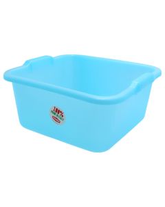 Square basin, plastic, light blue, 11 lt, 34x34xH14 cm