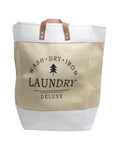 Kosh magazinimi, tekstili, e bardhë/bezhë, Dia.33xH54 cm