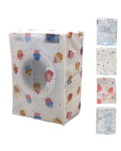 Washing machine cover, polyester, white, 62x58x85 cm