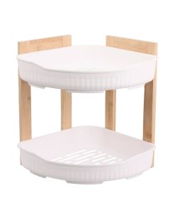 Raft tualeti, me dy kate, polipropilen, e bardhë/natyrale, 23x23xH27