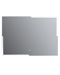 Rectangular mirror with LED lighting, PVC structure, 70x100 cm