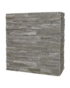 Decorative tile, natural stone, grey, 36x10 cm (1 box= 0.432 m2)