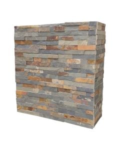 Decorative tile, natural stone, brown/grey, 36x10 cm (1 box= 0.432 m2)