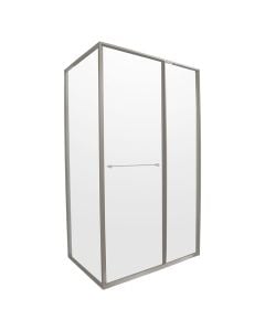 Shower cabin, stainless steel profiles, gold, 5mm glass, 80x120xH200 cm