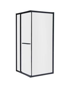 Shower cabin, aluminum profiles, black, 6mm glass, 90x90xH200 cm