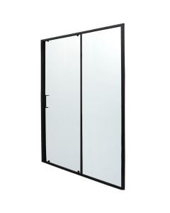 Kabin&euml; dushi, profile alumini, e zez&euml;, xham 6mm, 140xH200 cm