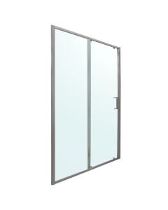 Kabinë dushi, profile alumini, krom, xham 6mm, 100xH200 cm