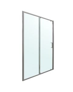 Kabinë dushi, profile alumini, krom, xham 6mm, 110xH200 cm